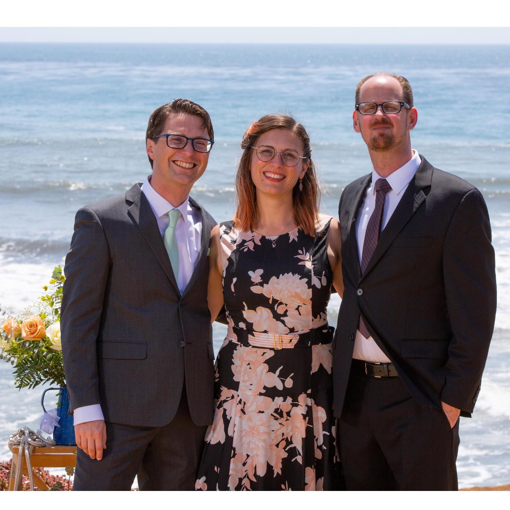 Us and officiant extraordinaire, John Boaz.