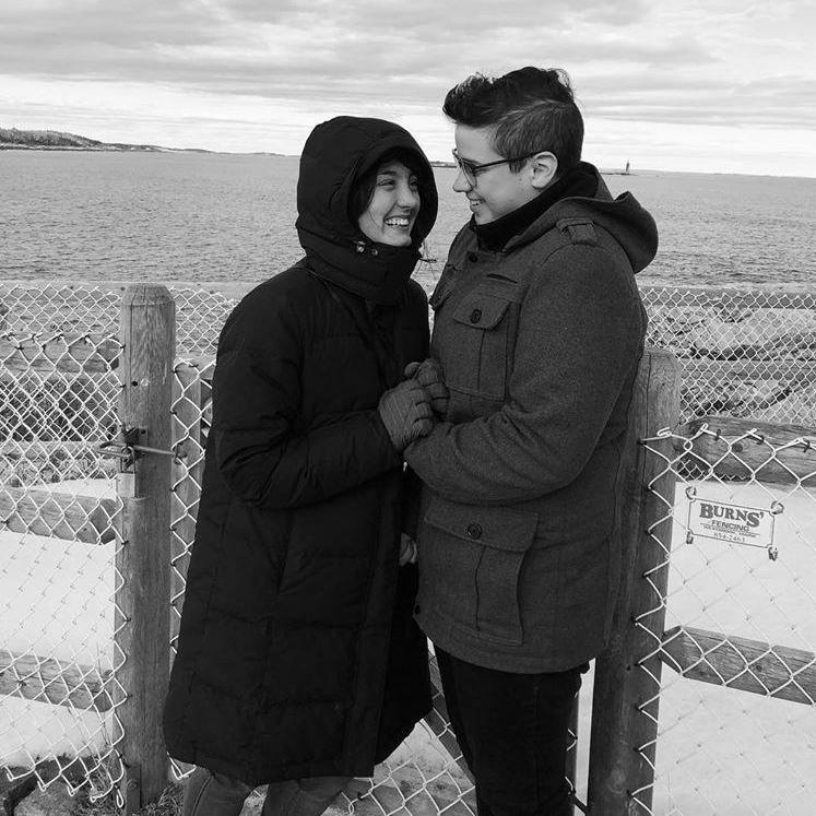 A blustery day in Portland Maine in February 2019.