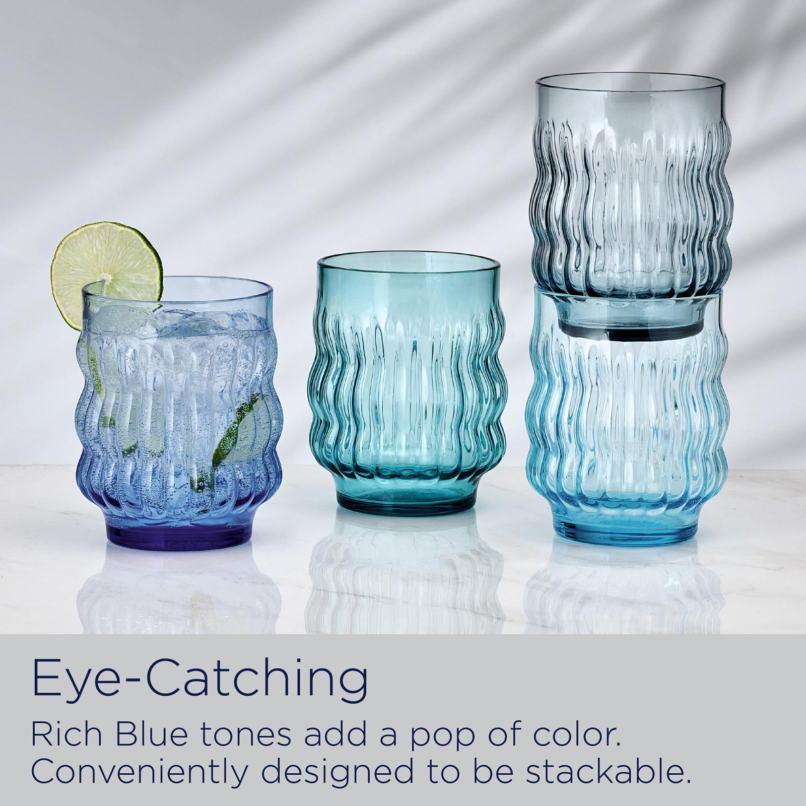 Mikasa, Waves Stacking Double Old Fashioned Glass, Set of 4 | Zola