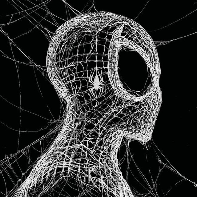 Trends International Marvel Spider-Man: World Of Webs - Black And White Wall Poster, 34L x 22.4W, Unframed Version