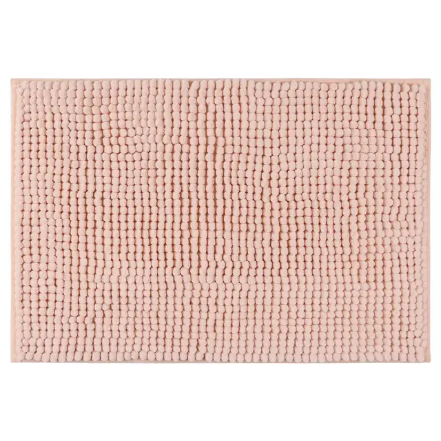 Unique Bargains Soft Plush & Fluffy Non-Slip Extra Thick Microfiber Bathroom Mat 1 Pc Pink 16" x 24"