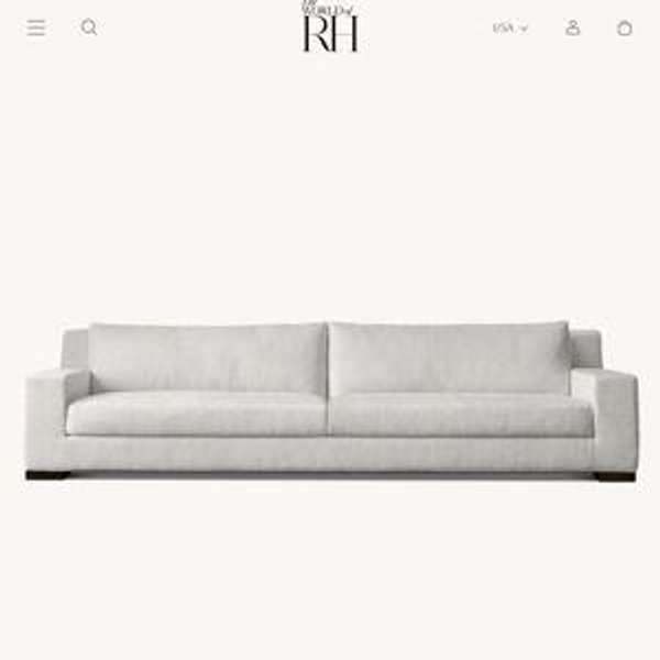 RH Modena Track Loveseat