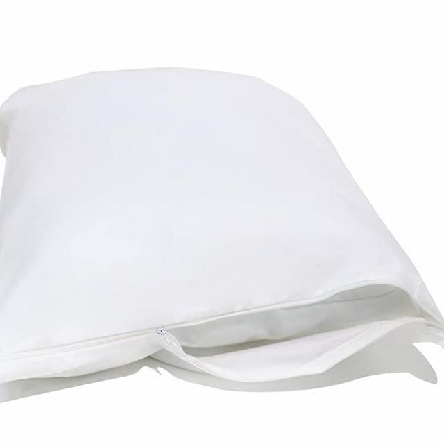 Allersoft 2 Pack Allergy and Bed Bug Proof Pillow Cover, Standard, White