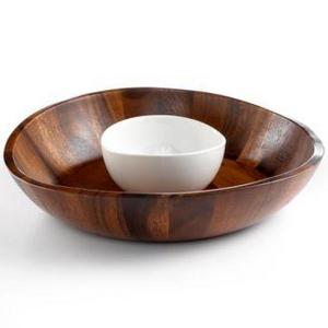 The Cellar - Acacia Wood Curved Chip and Dip, Created for Macy's