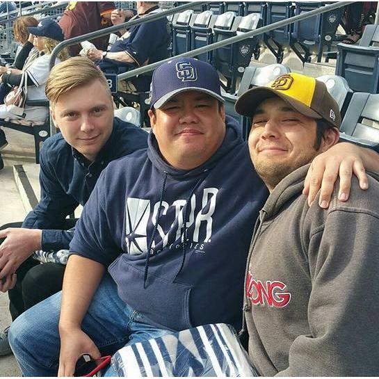 Tim, Elouie and Josh at one of the MANY Padres games attended over the years