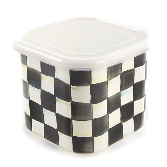 Courtly Check Enamel Deep Squarage Bowl -Medium