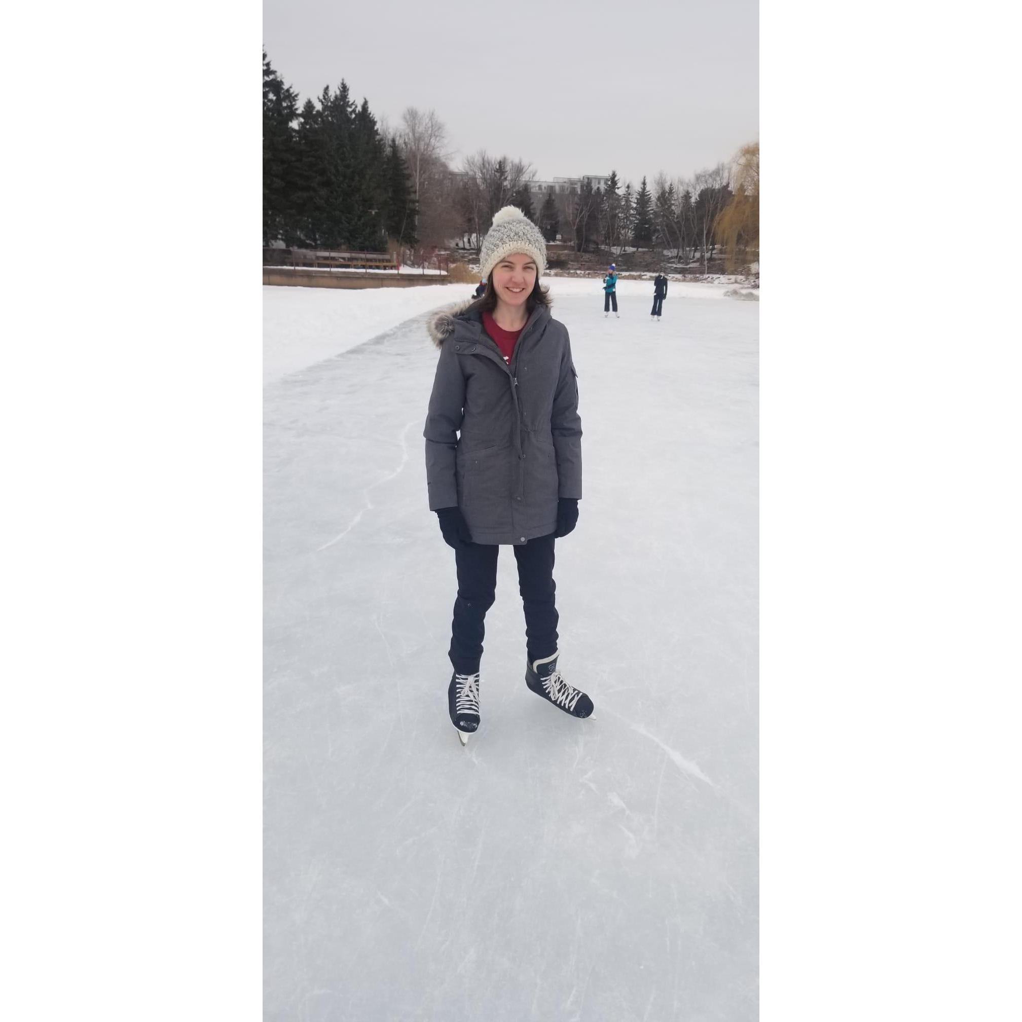 Ice skating, our favorite outdoor winter activity