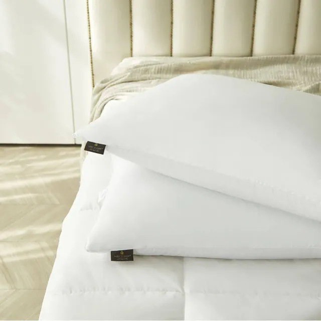 Farm to Home King Medium/Firm 100% Organic Cotton Softy-Around Feather and Down 2pc Bed Pillow White