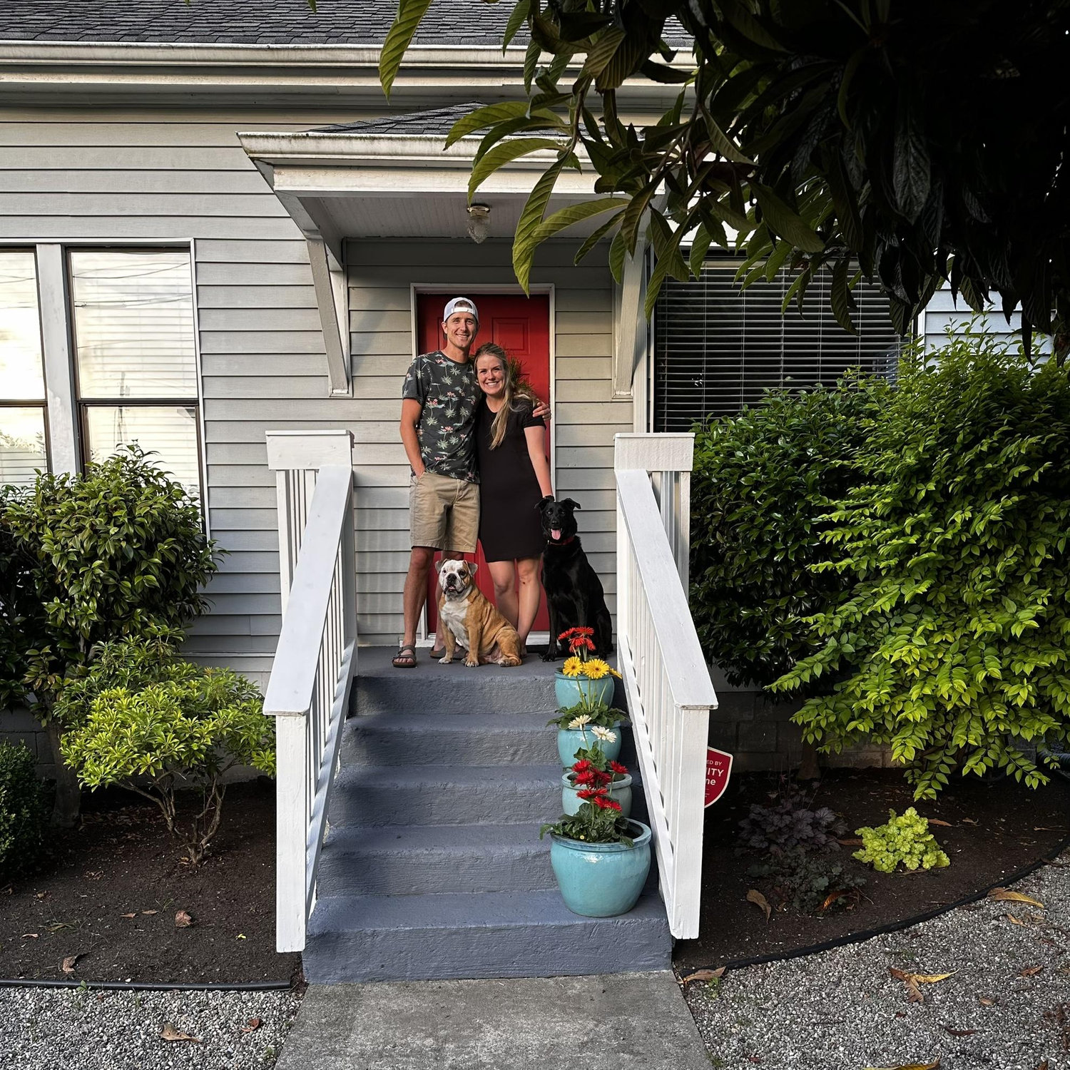 June 23, 2023 - Family pic in front of our new house in Seattle.