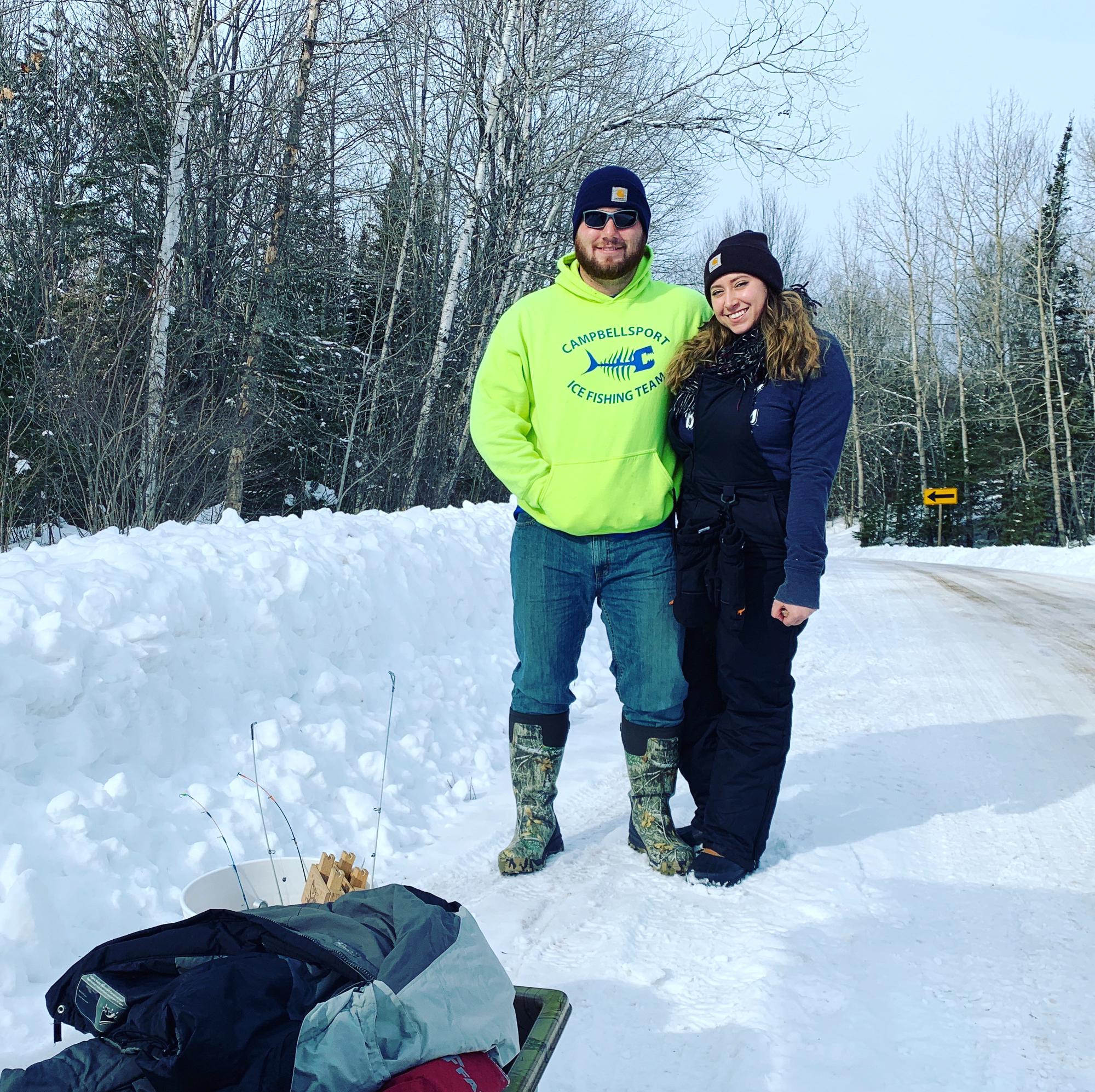 One of our ice fishing ventures.