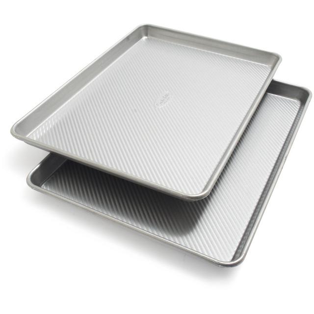 Sur La Table Platinum Professional Half Sheet Pans, 17.25" x 12.25", Set of 2