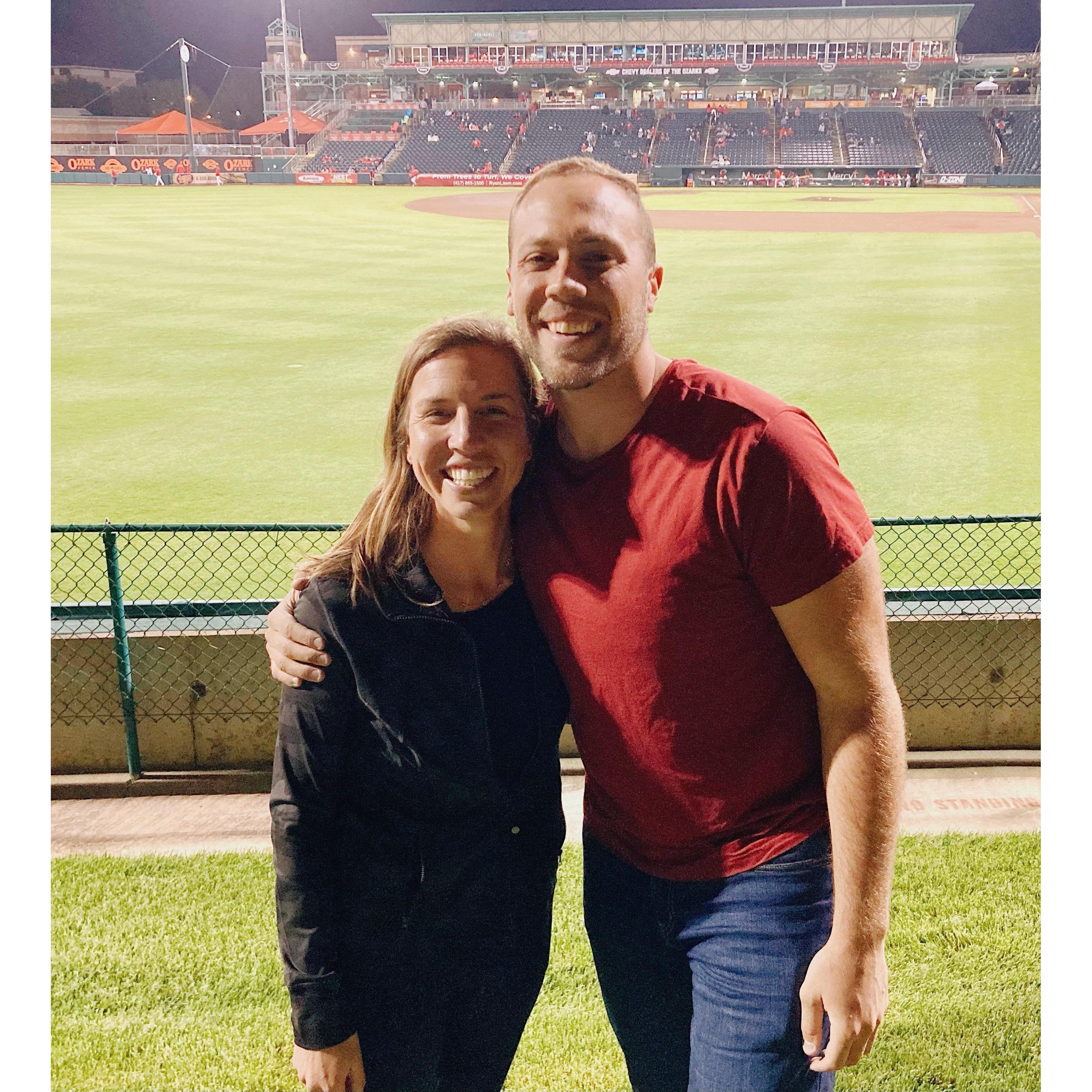 Date #2: My ideal 1st date has always been a baseball game. Josh fulfilled it! It was freezing & we didn't care because conversation was so good! Looking back, I knew I would marry him after this!