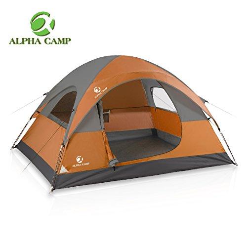 ALPHA CAMP 2~4 Person Camping Dome Tent with Carry Bag, Lightweight Waterproof Portable Backpacking Tent for Outdoor Camping/Hiking