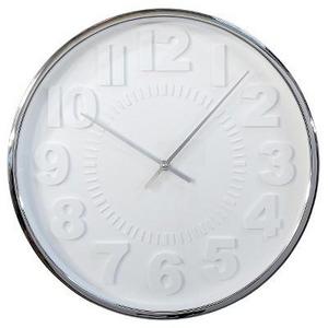 Raised Number 16" Wall Clock White/Silver - Project 62™