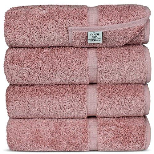 Luxury Hotel & Spa Bath Towel Turkish Cotton, 27" x 54",Set of 4