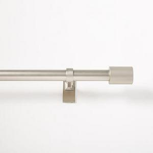 Oversized Metal Rod, 44"-108" Brushed Nickel