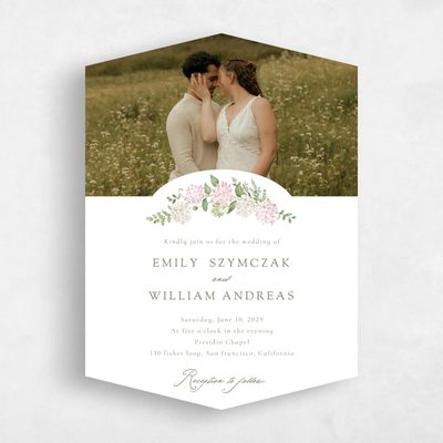 Pink Diamond Wedding Invitation - Speranza Photo