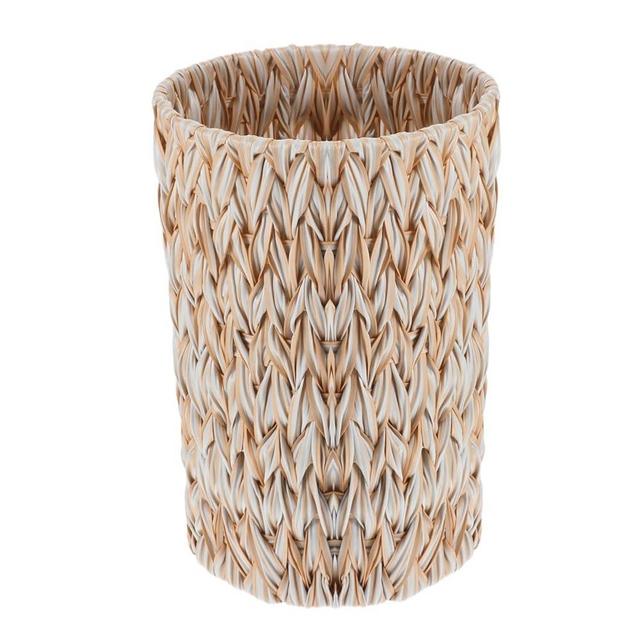 Dimeho Wicker Waste Basket Bathroom Trash Can Handwoven Water Hyacinth Trash Decorative Boho Garbage Basket Seagrass Storage Trashcan for Home Bedroom, Bathroom, Kitchen, Living Room