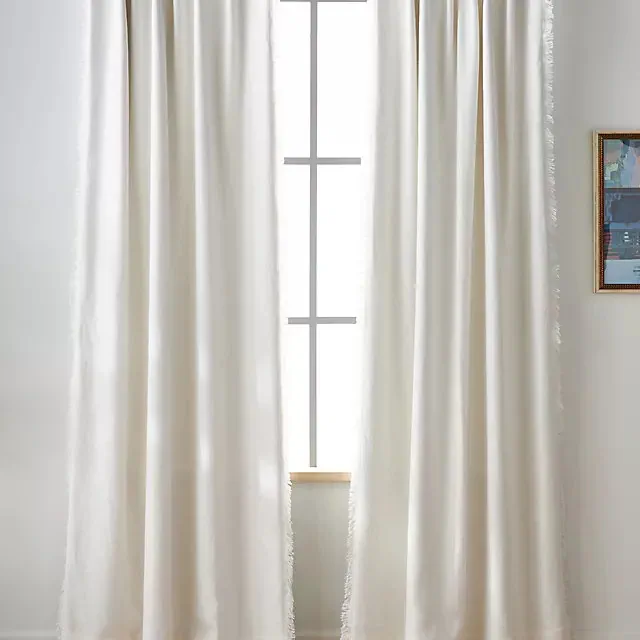 Luxe Linen Blend Woven Blackout Curtain