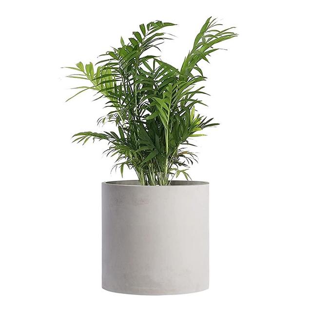 Mozing Cement Plant Pots Indoor - 4.8 inch Grey Planter Pot - Modern Flower Pot with Drainage Hole for Home & Office Decor