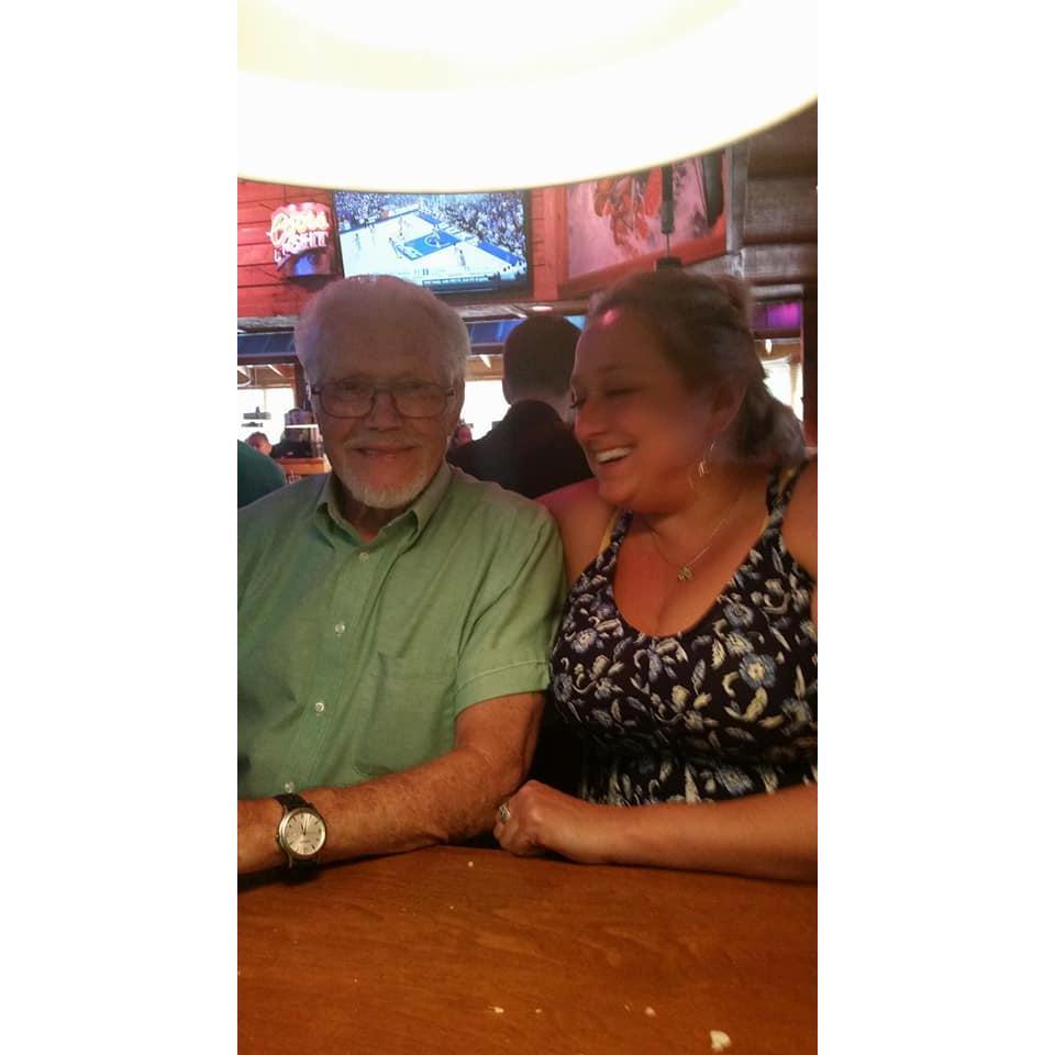 Me and daddy at Texas Roadhouse actin up