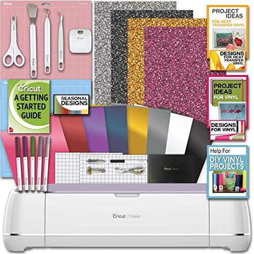 Cricut Maker Beginner Bundle - Iron-On, Vinyl, Tools - Lilac Machine
