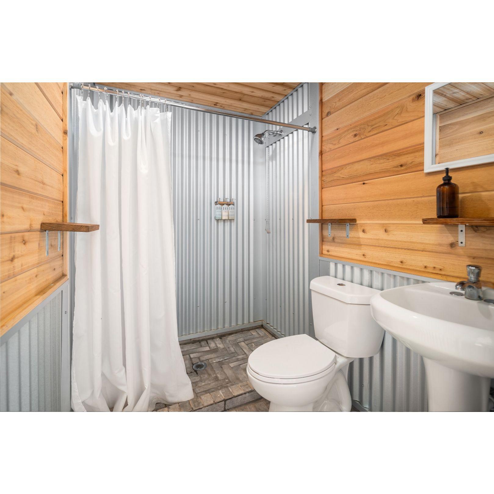 Inside bathroom for safari tents