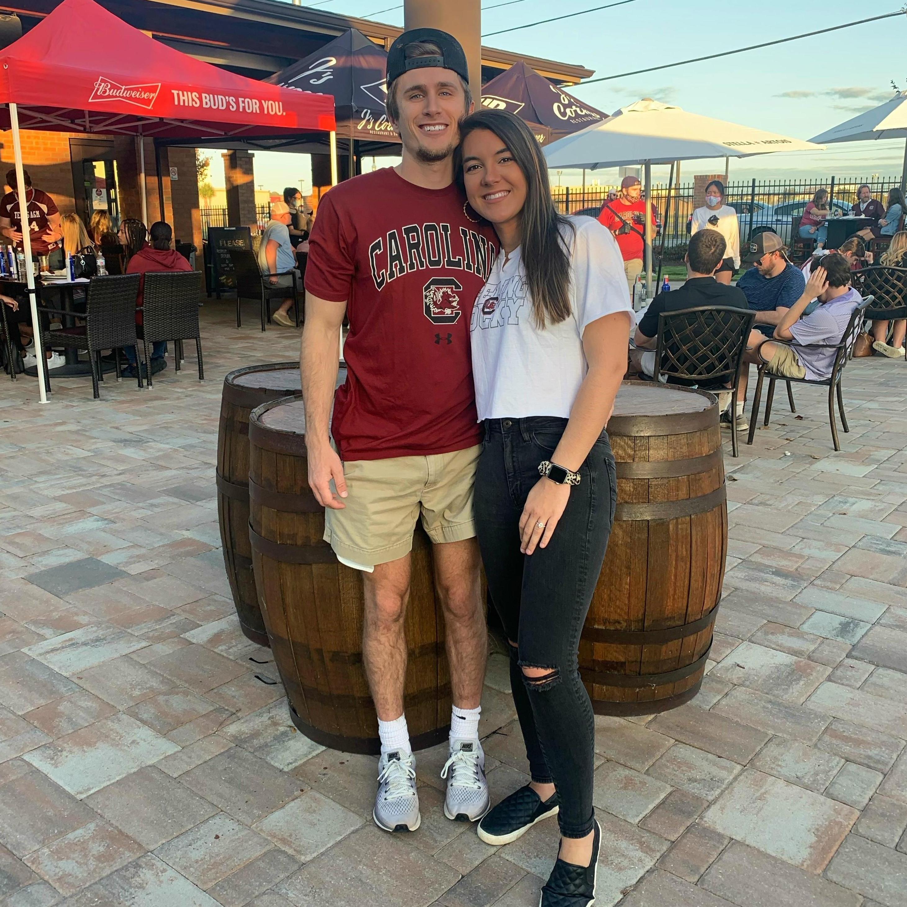 Our first USC game after Hunter was accepted into grad school!