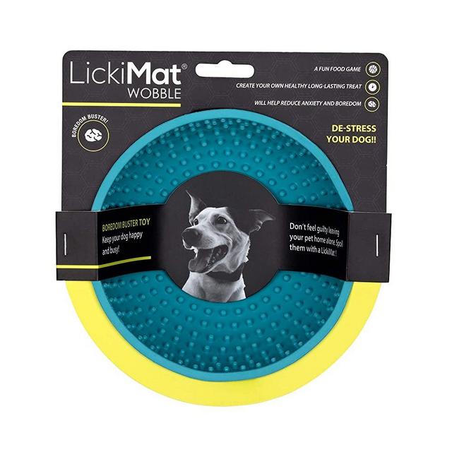LickiMat Wobble, Dog Slow Feeder Bowl for Boredom and Anxiety Reduction; Perfect for Entertainment, Turquoise