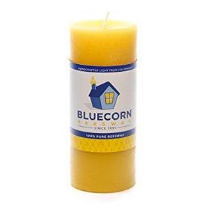 Bluecorn Beeswax 100% Pure Raw Beeswax Pillar: 2"x 4.5"