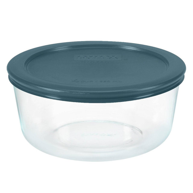 Pyrex 4pc 4c Round Food Storage Container Set Tarragon