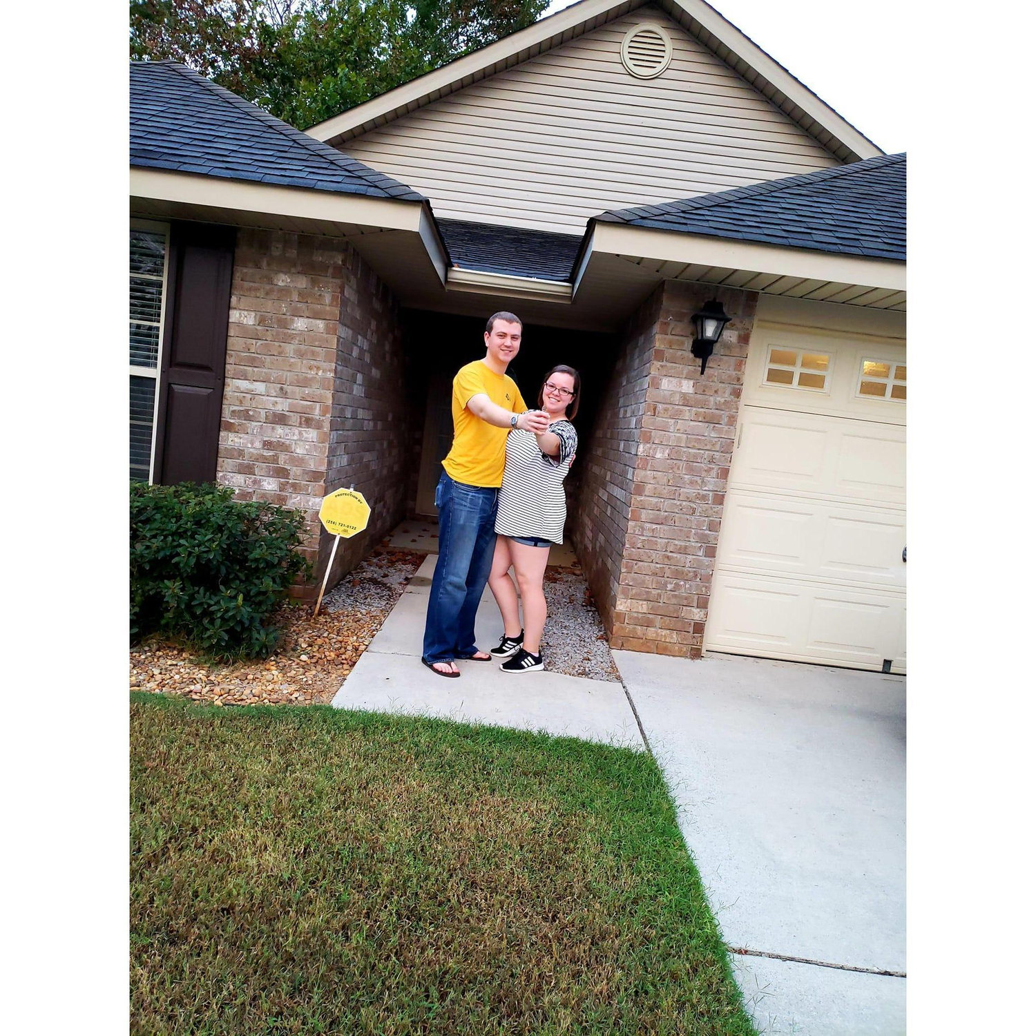 Our first home! Daniel's currently living here and I can not wait to move in after our wedding! It is such a great feeling to have a home for ourselves!