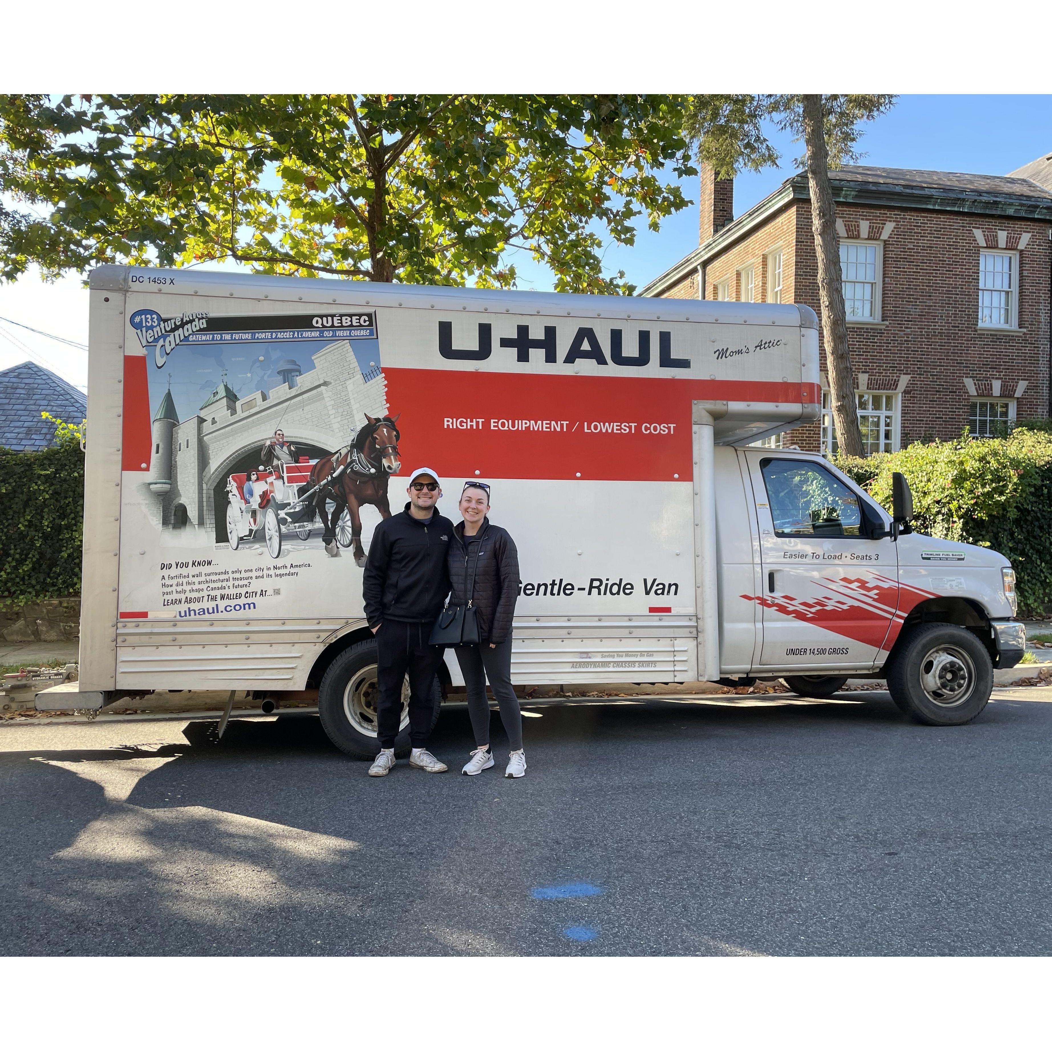 Our first photo as DC residents!