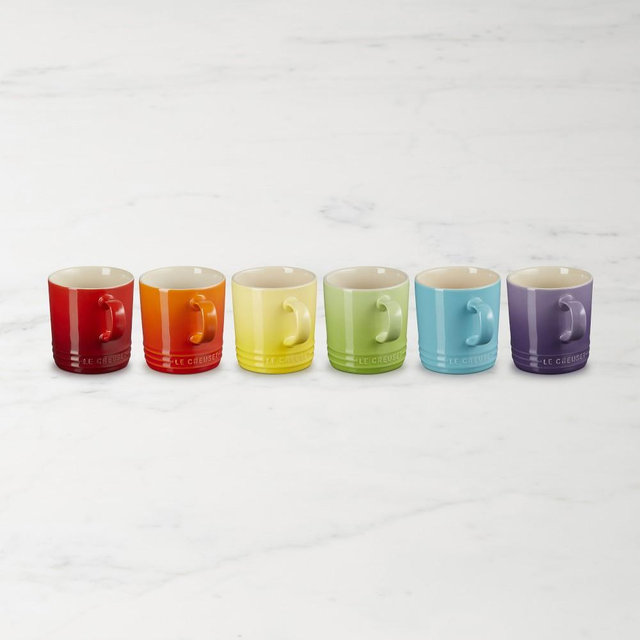Le Creuset London Mugs, Set of 6, Rainbow