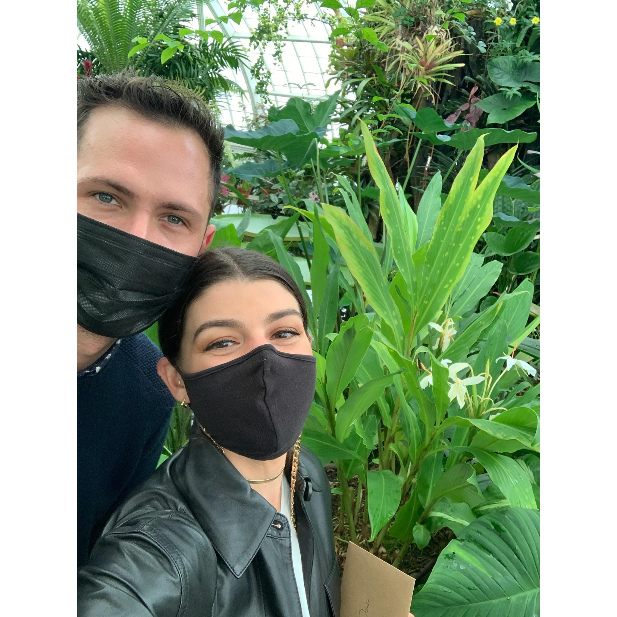 On the all-day scavenger hunt that culminated with the PROPOSAL (SF Flower Conservatory | September 2021)