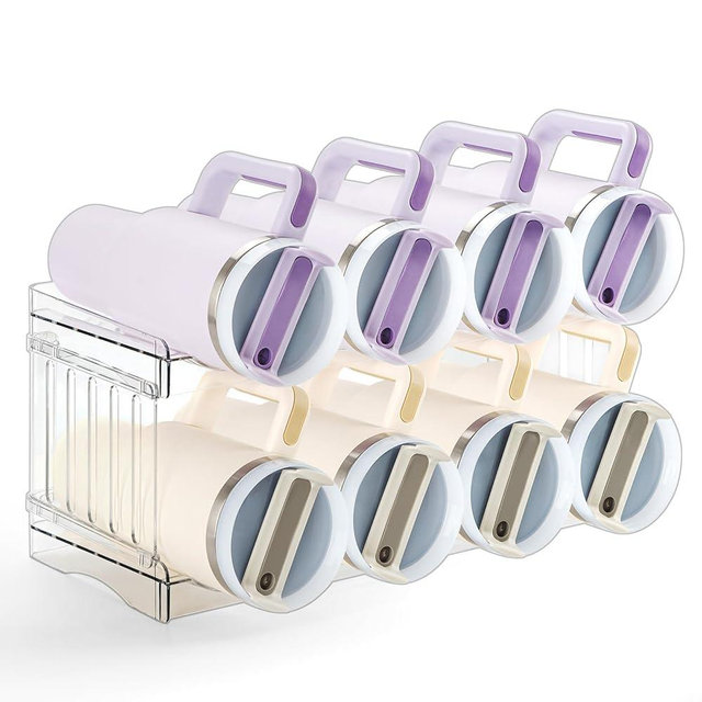 Larger Cup Organizer for Stanley Water Bottle, Kitchen Storage for Hydrojug Traveler 40 oz and Brumate Era 40 oz, Pantry Organizers and Storage for Simple Modern 40 oz Gifts (Larger-8-bottle)