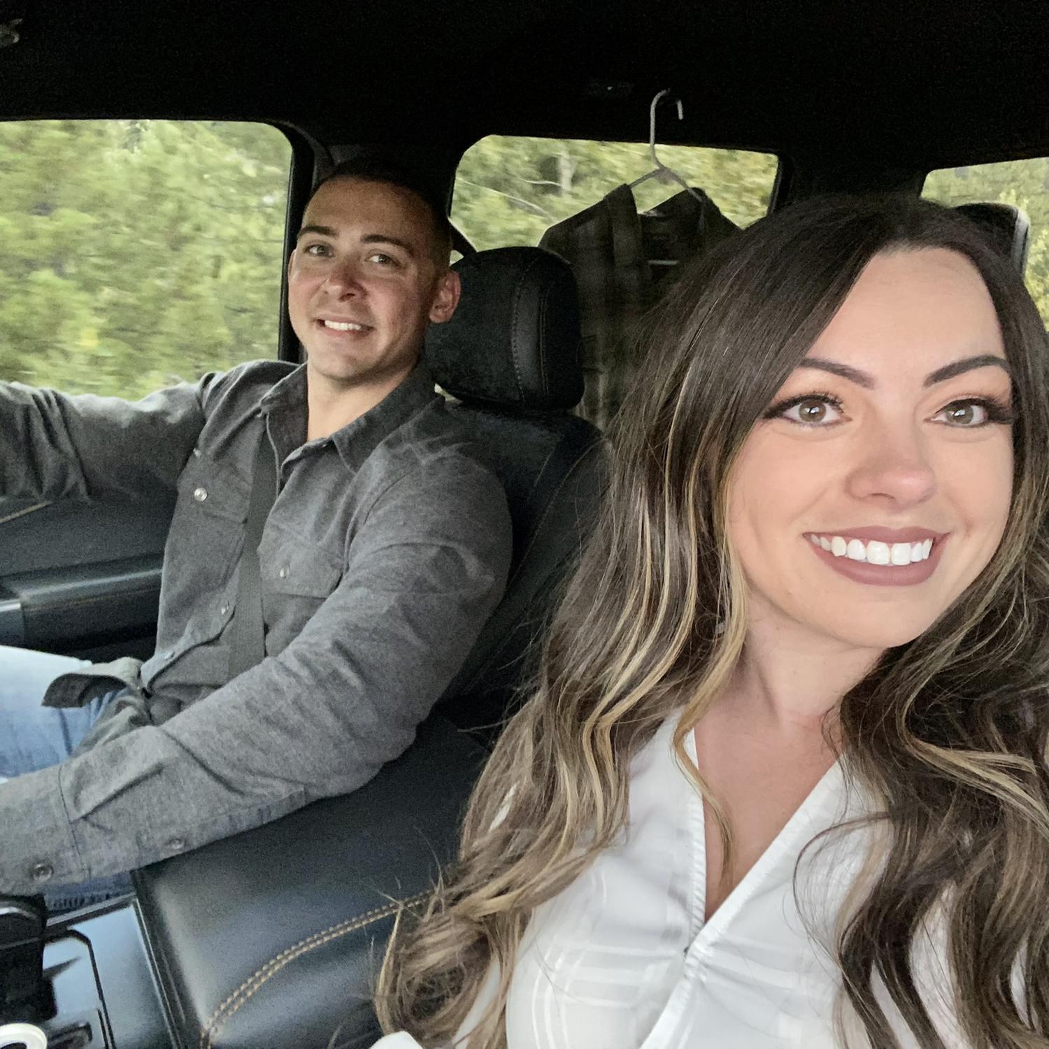 Taking our engagement photos in Estes Park 2023