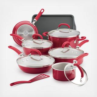 Create Delicious 13-Piece Aluminum Nonstick Cookware Set