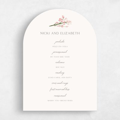 Pink Arch Wedding Program - Allamia