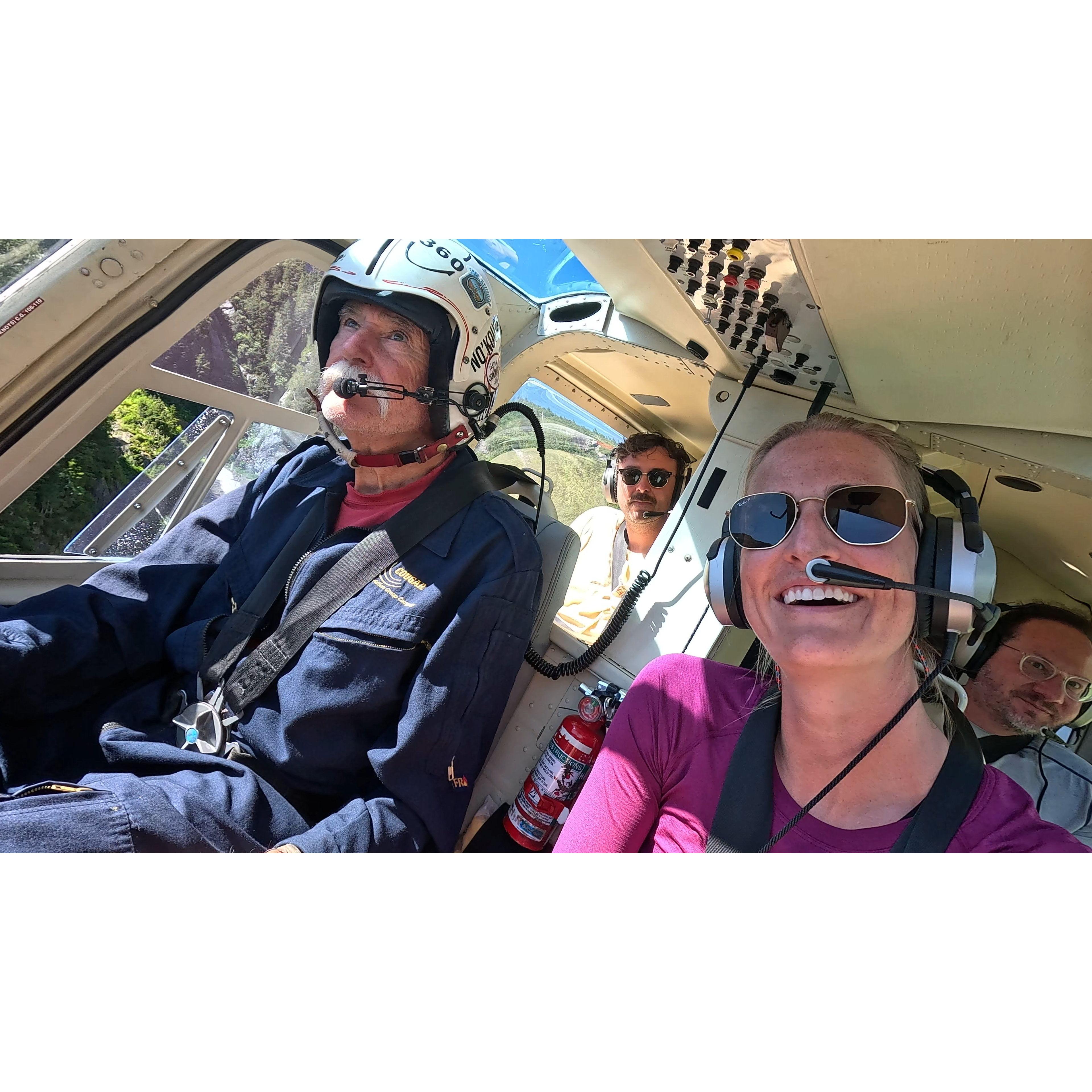 Helicopter ride with Doug