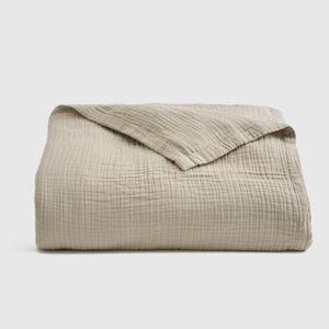 Quince Organic Airy Gauze Blanket in Dune