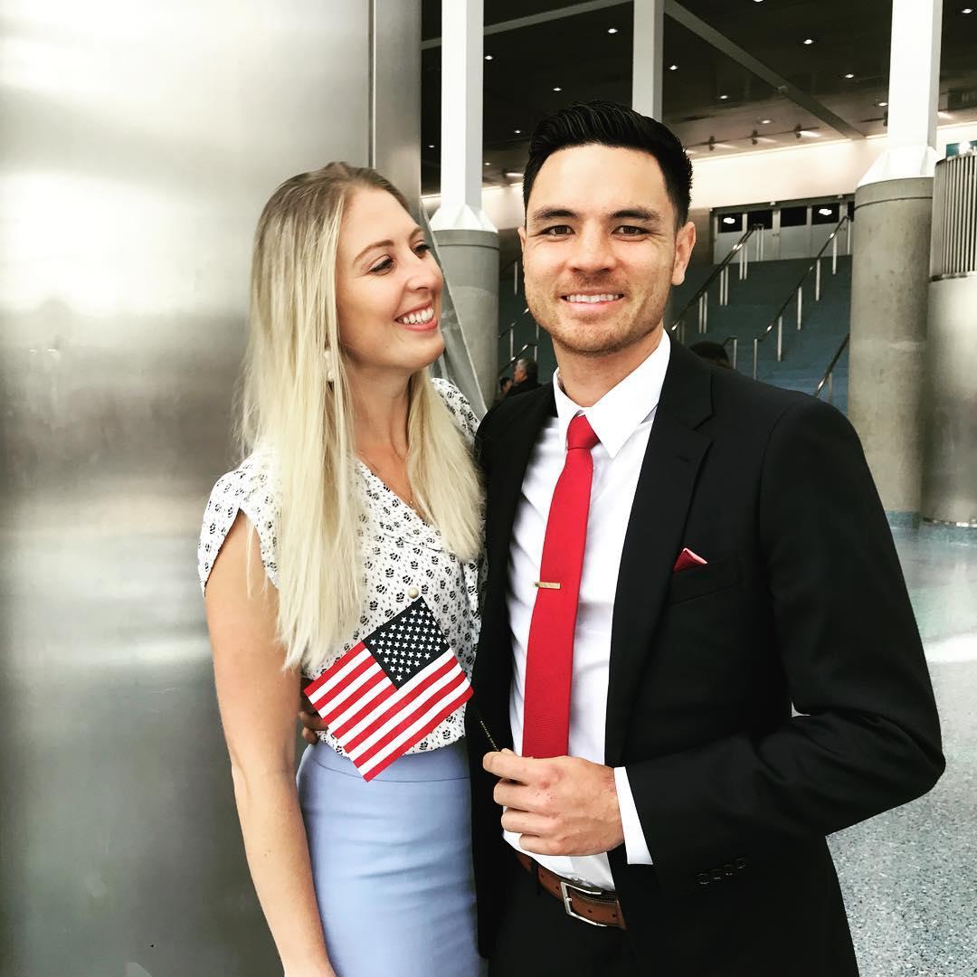 Jason becoming a U.S Citizen!