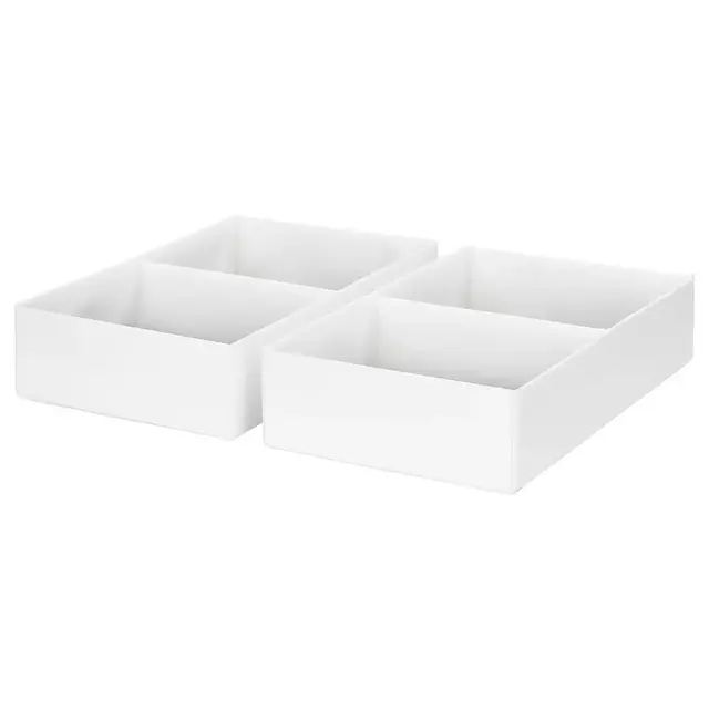 RASSLABox with compartments, white9 ¾x16 ¼x3 ½ "