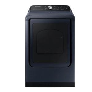 Samsung - 7.4 Cu. Ft. Smart Electric Dryer with Steam and Pet Care Dry - Brushed Navy