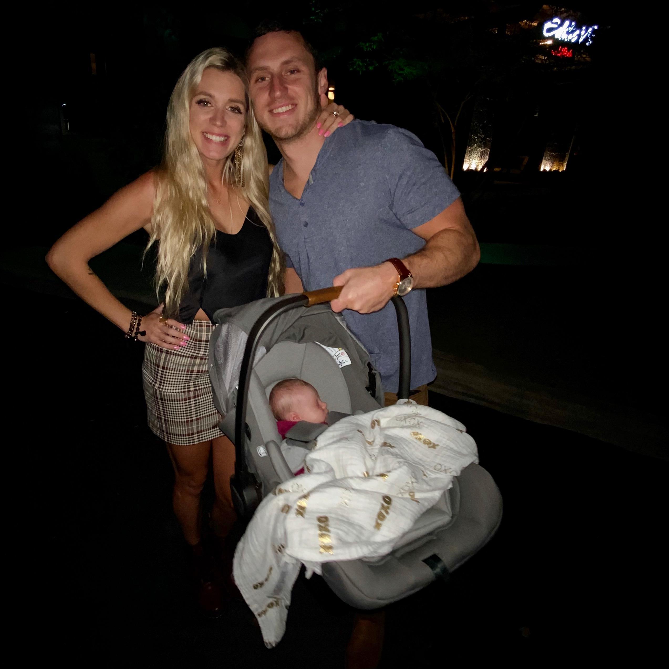 our first family outing-- two weeks with Sloane!