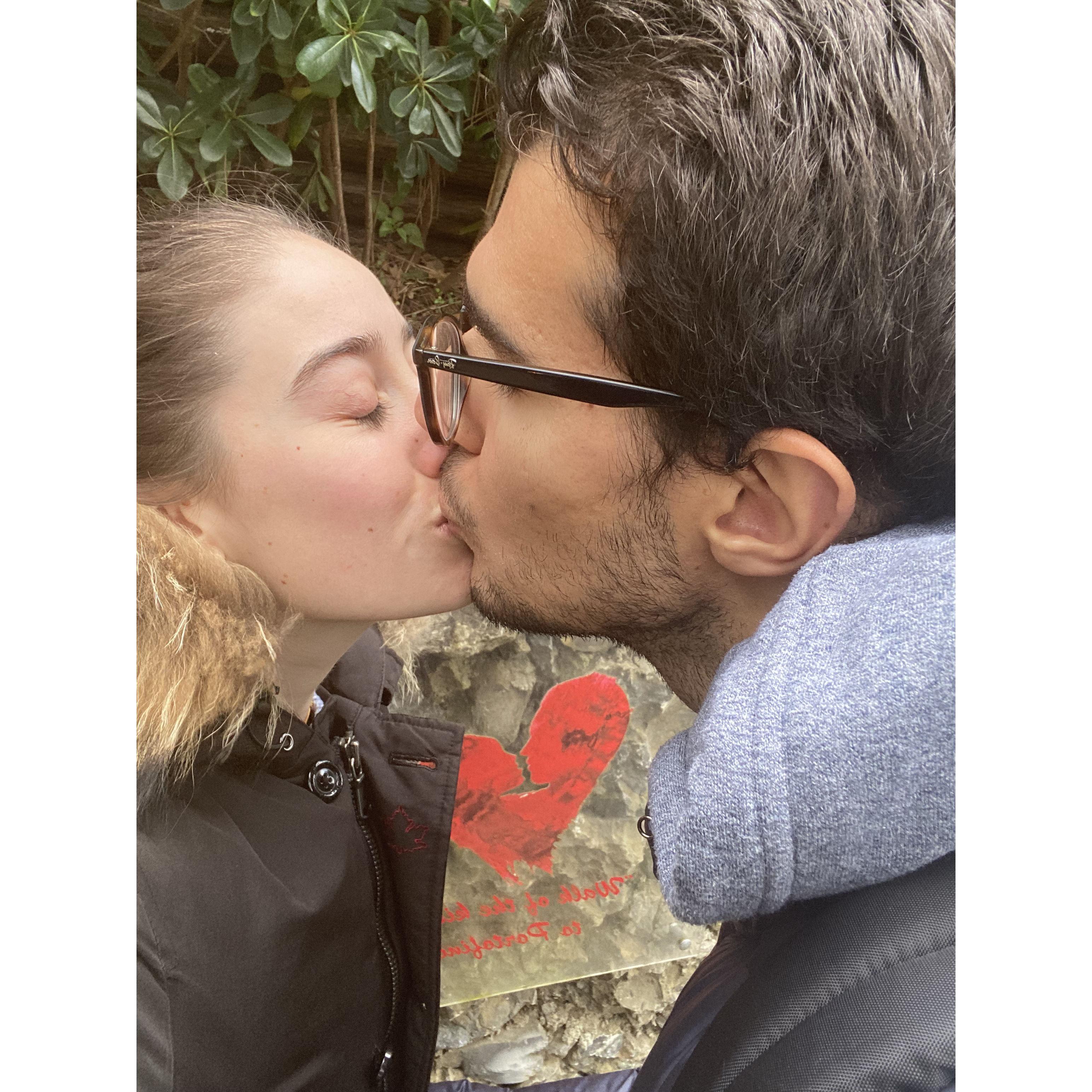 Mentre andavamo a piedi da Rapallo a Portofino, siamo passati per il "sentiero dei baci".