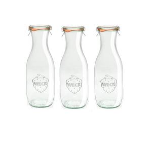 Weck 766 Juice Jars, 35.9 Ounce - Set of 3