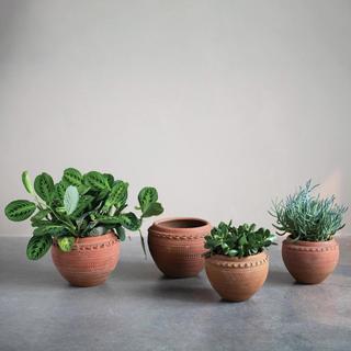 Textured Terra-cotta Pot