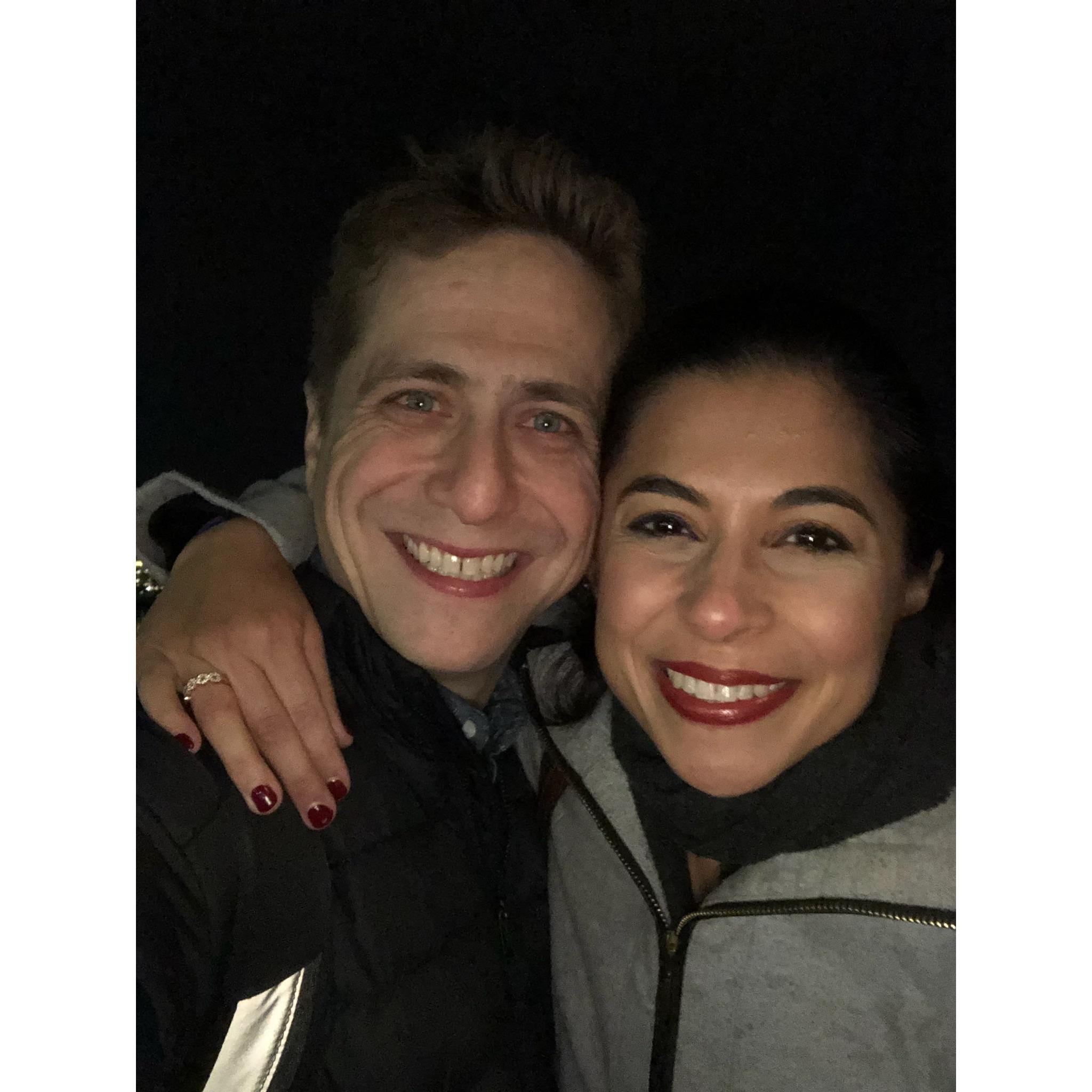 Right after we got engaged, by the Georgetown waterfront