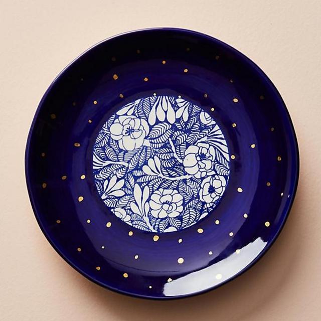Garden Guest Dessert Plate (Color: Blue Motif)